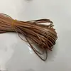 Corda laminada de couro PU perolada dourada e prateada de 2 mm, quatro dobras, acessórios DIY, fio para pulseira e colar, corda de couro, fabricantes de joias transfronteiriços