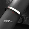 Pulseras de Acero Inoxidable para Parejas de Hombres y Mujeres, Personalizables con Logo Grabado, Pulsera de Etiqueta Curva de Acero de Titanio, Regalo de San Valentín, Pulsera de Silicona