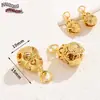 Cuentas Espaciadoras Perforadas Estilo Chino Chapadas en Cobre Antiguo Oro de 18 Quilates Cuentas Sueltas Colgante Pequeño Pulsera DIY Collar Accesorios de Joyería Decoración Colgante