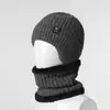 Conjunto de Chapéu e Cachecol de Inverno Masculino para Cabeça Grande, Proteção de Orelha para Idosos, Proteção de Orelha Espessa e Quente para Outono e Inverno para Idosos