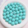 Abalorio de Acrílico Macaron de 16 mm Pintura Color Sólido DIY Cadena para Teléfono Móvil Llavero Accesorios de Joyería con Cuentas