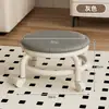 Taburete Pequeño Giratorio con Ruedas para Uso Doméstico, Taburete Bajo con Soporte Lumbar, Respaldo Acolchado Grueso Silencioso y Suave, Silla Pequeña con Ruedas para Movilidad y Estar Sentado Largo