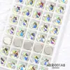Yiwu Mayoreo Hebilla Plana Redonda Superior Accesorios de Costura Decoración de Bodas Accesorios Hechos a Mano Diamante de Cristal Cosido a Mano Fondo Plano Doble Agujero