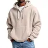 Sudadera con capucha de manga larga de gofre nueva y de moda transfronteriza europea y americana para hombre, color liso, holgada, deportiva, casual, ropa para hombre