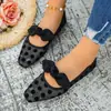 Zapatos Planos Casuales Cómodos de Verano 2026 para Mujer Talla Grande con Lazo, Sin Cordones, Bajos