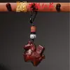 Accesorios de Madera Maciza Tallada de Caballo del Zodiaco Volador Cadena para Teléfono Móvil Colgante Yiming Xianyuan Llavero Creativo de Caballo de Sándalo