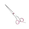 Tijeras de belleza para mascotas, corte de pelo, tijeras curvas de boca de pez, herramienta para cortar pelo de perros y gatos, tratamiento de superficie brillante