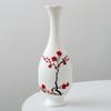 Pigmento blanco quemando cerámica jarrón chino pintado a mano flor seca decoración hidropónica de flores sala de estar dormitorio decoración de arreglo floral dispositivo para flores
