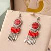 Brincos Redondos Elegantes Versáteis para Mulheres, Brincos Literários Elegantes Retrô, Brincos Boêmios, Fornecimento Atacado