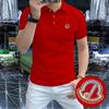 Calidad de Marca Nuevo Estilo Logotipo Personalizado de Alta Gama Lujo Ligero Camisa Polo para Hombre Verano 2025 Manga Corta Llip Corte Delgado Moda Europea