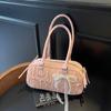 Bolso Transfronterizo de Gran Capacidad para Mujer 2025 Nuevo Casual Nicho de Un Solo Hombro Sobaco Bolso de Boliche de Estilo Occidental de Alta Gama