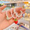 Collar infantil de princesa de cristal para niña pequeña, conjunto de pulsera y joyería luminosa de moda para niña pequeña, juguetes de joyería