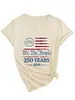 1776 nosotros el pueblo 250 Amazon Wish Estación Independiente Moda Versátil Camiseta de Manga Corta con Cuello en V para Mujer
