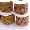Material de Acessórios para Joias DIY de Aço Inoxidável Aço Titânio Corrente de Extensão Corrente de Cauda Corrente de Colar Pulseira 100 metros 1 volume