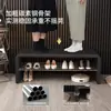 Banco luxuoso e de alta qualidade para trocar de sapatos para uso doméstico na entrada, pode ser usado como um banco para sentar para calçar os sapatos, integrado com um sapateiro, adequado para o quarto como um banco longo no pé da cama