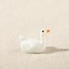 Micro paisagem pequenos enfeites pato realista patinho amarelo cisne branco resina enfeites acessórios de decoração de bonsai enfeites de mesa
