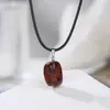 Joias Zhouhang Venda Quente Transfronteiriça Pingente de Cristal Natural Amethyst Irregular Lapis Lazuli Colar Joias Atacado