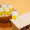 Yqt Taza de Cerveza Artificial Miniatura Casa de Muñecas Escena de Casa de Muñecas Adornos Resina Comida y Juego DIY Pequeños Accesorios