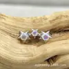 Pendientes de Aleación de Titanio Astmf-136 Zirconio Tres Estrellas Titanio G23 Rosca Interna Pendientes de Zirconio Joyería para Piercing Cabeza