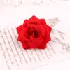 Flor de Terciopelo Simulada Cabeza de Rosa Flor de Seda Artificial Flor Corsage Accesorios para Fotografía Decoración de Flores para Arco Adornos de Boda