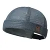 Nuevo modelo de verano del popular sombrero de propietario, sombrero de príncipe simple y elegante con logo de cuero, transpirable, adecuado para comercio exterior transfronterizo y transmisiones en vivo