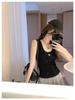 Colar quadrado All-match Cor Sólida Bordado Inner Vest Sling Mulheres Verão Novo Slim-fit Emagrecimento Desgaste Externo Base Top Trendy