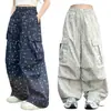 Pantalones Cargo Florales para Niñas Verano Pantalones Finos 2026 Nuevos Pantalones Rectos de Pierna Ancha para Niños Pantalones Largos Casuales para Niños