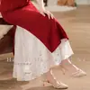 Falda interior de Qipao, Falda interior, Falda Mamian, Hanfu en capas, Falda base, Falda de encaje acampanada de hada, Tallas grandes