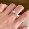 Anillo de Mariposa de Lujo Ligero para Mujer, Simple y Elegante, Anillo Abierto de Moda y Elegancia, Anillo de Dedo Índice de Nicho de Tendencia