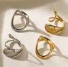 Anillo de Acero Inoxidable con Forma Especial Europea y Americana Taina para Mujer Diseño de Nicho Versátil Anillo de Acero de Titanio Joyería de Lujo Ligero de Gama Alta
