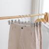 Perchero Multifuncional Metálico a Prueba de Viento para Pantalones con Pinzas Retráctiles, Acero Inoxidable Cromado, para Dormitorio, Puesto Callejero, Pinzas para Pantalones Domésticas para Ropa