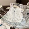 Conjunto de Roupas de Verão para Meninas 2026 Novo Estilo Coreano Roupas Infantis para Crianças Médias e Grandes Menina Bebê Conjunto Elegante de Duas Peças para o Verão