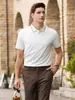 Camisa Polo de Manga Corta con Tecnología de Waffle Clásico y Tacto Frío con Cuello de Solapa Ropa de Trabajo con Logotipo e Impresión de Texto Uniforme de Trabajo de Verano