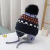 Gorro de bebé con diseño de nariz de oso, gorro tejido lindo de invierno para niños y niñas, gorro cálido para bebés y niños pequeños