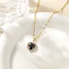 Collares de Doce Piedras de Nacimiento Transfronterizos Europeos y Americanos de Venta Caliente, Adornos para el Cuello de Gama Alta, Cadenas para la Clavícula en Forma de Corazón con Circonita Microincrustada Venta al por Mayor