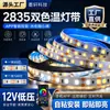 Tira de LED 2835 del Fabricante con Control por App, Luces Autoadhesivas de 1.12m, Tira de Luz de Bajo Voltaje de 12V para el Hogar con Doble Temperatura de Color