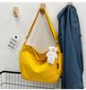 Coreano Harajuku ulzzang saco de lona mulheres crossbody big bag New ins simples casual estudante shoulder bag moda