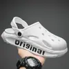 Nuevas pantuflas de verano para hombre, de exterior, con punta cerrada, antideslizantes, de EVA, cómodos y frescos, zuecos, pantuflas para casa