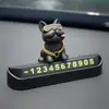 Placa de Número de Estacionamiento Temporal para Coche, Placa de Número de Teléfono Móvil 3D Montada en el Vehículo, Decoración Interior Personalizada Creativa de Alta Gama