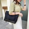 Bolso Grande 2024 Nuevo Bolso de Hombro Gran Capacidad Moda Femenina Cadena Rómbica Bolso Tote Portátil Sencillo Bolso Bandolera