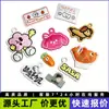 Etiqueta de algodão personalizada, uniforme, desenho animado, decoração, cetim, marca registrada, etiqueta tecida, logotipo, pingente, etiqueta de pano de boneca de algodão