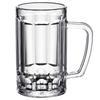 Copo de cerveja de acrílico para PC, copo de cerveja transparente de plástico, resistente a quedas, com listras espessas e alça