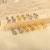Pendientes de Moda Europeos y Americanos, Pendientes Pequeños Creativos y Delicados, Pendientes de Acero Inoxidable con Cierre de Rosca de Avión, Estilo Celebridad de Internet Transfronterizo para Mujeres