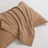 Fundas de almohada de algodón cepillado, 100% algodón puro, un par de fundas simples 48x74, fundas para insertos de almohada para adultos de otoño e invierno, pieza única