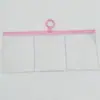 Embalagem Transparente de PVC para Pequenos Acessórios do Fabricante, Bolsa Organizadora de Três Compartimentos para Miçangas, Embalagem de Brinquedos, Saco com Zíper Fosco