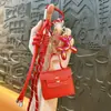 Serie Miu Transfronteriza Bolso Cuadrado Pequeño de Piel Regalo Creativo Billetera para Monedas Llavero Bolsa para Auriculares Colgante Llavero