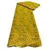 Poliéster Africano Tule Suíço Tecido Bordado de Planta Tecido para Vestido de Banquete Camisa Voile de Renda