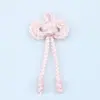 Colgante de lazo de cinta tejido a mano de tres capas, accesorio para cheongsam y ropa de estilo chino nuevo, decoración DIY para caja de regalo
