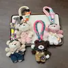 Macacão com Cachecol Fofo Chaveiro de Urso de Pelúcia Boneca Câmera Fofa Brinquedo Criativo Pingente de Bolsa Estilo Coreano