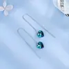 Brincos de Coração com Franjas Doces, Design de Nicho Estilo Coreano para Mulheres, Moda Retrô, Temperamento Elegante, Brincos de Tarraxa com Estilo Pendente